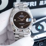 Swiss Copy Rolex Datejust 36 Black Face Mens Watch